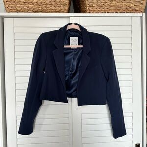 Cropped Navy Blazer